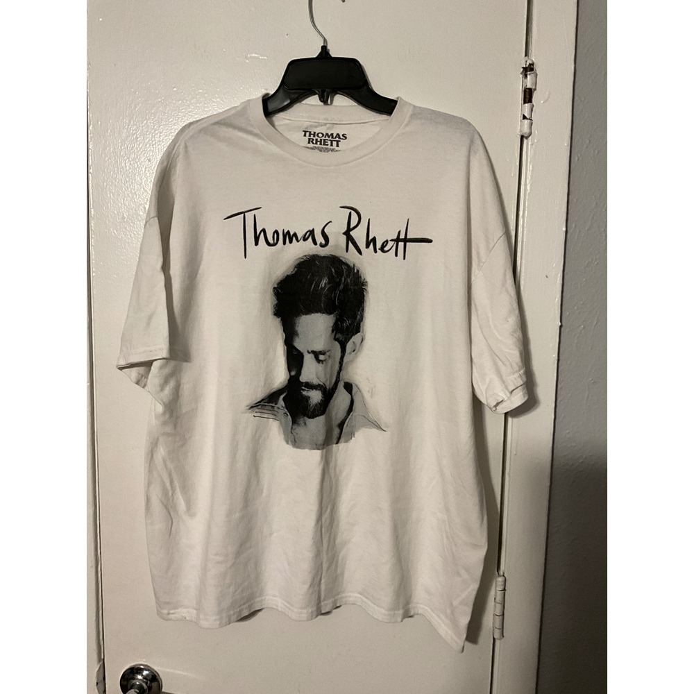 Thomas Rhett Mens XL White Graphicβ Portrait T-Shirt Country Music Concert Merch